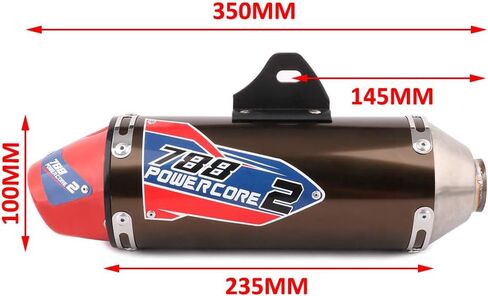 JFG Racing Dirt Bike Slip على العادم ، مجموعة كاملة من أنبوب كاتم الصوت CRF150F CRF230F 2003-2017/TAO TAO TBR7/HAWK 250 RED in Saudi Arabia