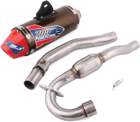 JFG Racing Dirt Bike Slip على العادم ، مجموعة كاملة من أنبوب كاتم الصوت CRF150F CRF230F 2003-2017/TAO TAO TBR7/HAWK 250 RED in Saudi Arabia