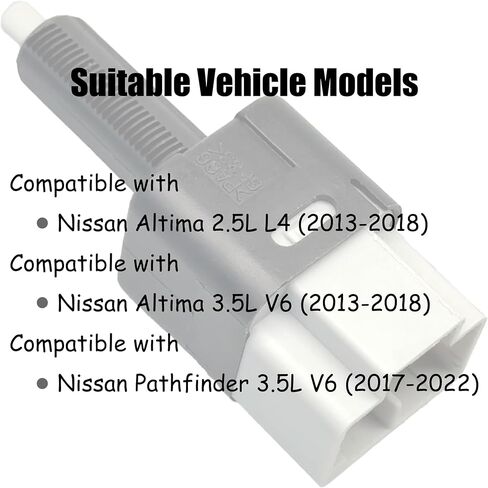 STOP STOP LIGHT LAMP SWESBLY متوافق مع Nissan Altima 2013-2018 Pathfinder 3.5L V6 2017-2022 استبدال 25320-AX11A 25320AX11A SLS594 مفتاح ضوء الفرامل in Saudi Arabia