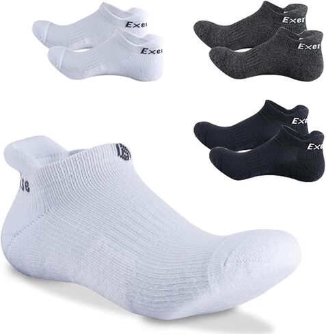 3 Pairs-Ankle Athletic Socks, Sports Cushioned Low Cut Moisture Wicking Socks for Women & Men in Saudi Arabia