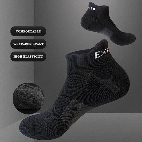 3 Pairs-Ankle Athletic Socks, Sports Cushioned Low Cut Moisture Wicking Socks for Women & Men in Saudi Arabia