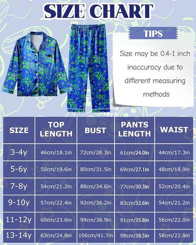 Fiodrimy Boys Pajamas Silky Satin Big Boys PJS Set 2 قطعة من ملابس النوم لأسفل الأطفال Jammies Loungewear Size 8-14 in Kuwait
