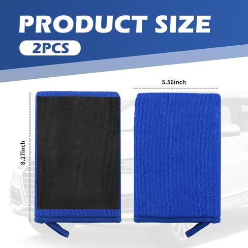 2pcs Car Clay Mitt Auto Details ، Mitt clay bar soft for cleaning refaces ، anti carch accsities clays for cars bare to legl in Kuwait