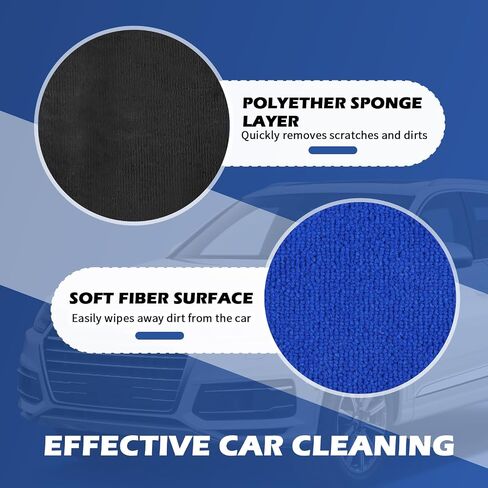 2pcs Car Clay Mitt Auto Details ، Mitt clay bar soft for cleaning refaces ، anti carch accsities clays for cars bare to legl in Kuwait