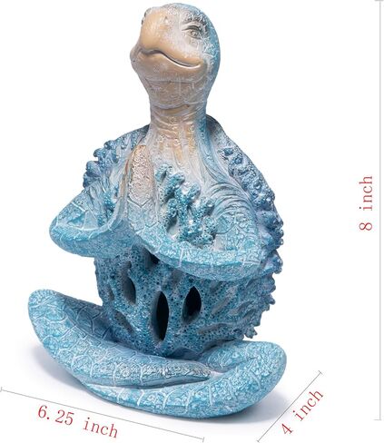 هوداو مجموعة من قطعتين من مجسمات اليوغا لسلحفاة البحر لتزيين الصيف والتامل والسلاحف البحرية والحديقة والسلاحف البحرية وتماثيل اليوغا لديكور المنزل والمكتب in Kuwait