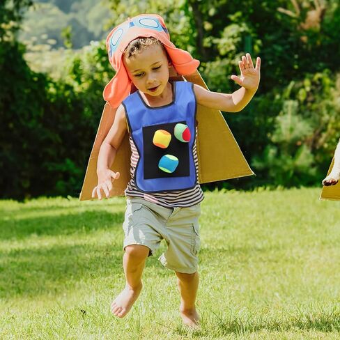SAFIGLE Kids Gift 12pcs Kickball Bases Throwing Game Sticky Vest Sticky Vest for Stick Ball Catch Game Children Tag Foam Ball Dodgeballs Ball Game Toss Kids Suit Parent-Child Boy Props in Kuwait