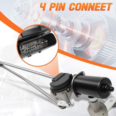 602-306AS Front Windshield Wiper Motor and Linkage Assembly Compatible with Ford E-150 E-250 E-350 E-450# 3L5Z17508AA, 3W7Z17508AA, 5C2Z17508AA in Saudi Arabia
