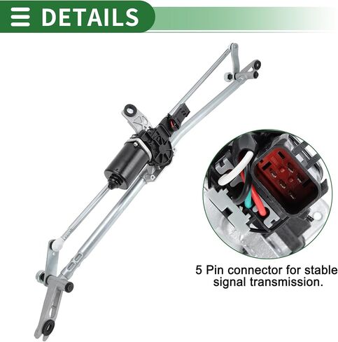 Motoforti Front Wiper Motor Motor Assembly for Dodge for RAM 1500 2005-2008 استبدال ربط ممسحة الزجاج الأمامي رقم 55077098AL/55077098AJ in Saudi Arabia