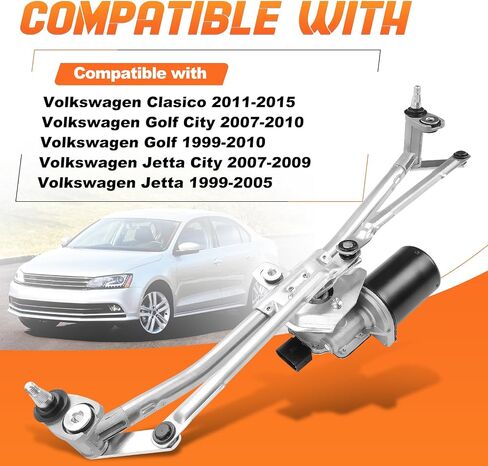 602-650AS Front Windshield Wiper Motor and Linkage Assembly Compatible with Volkswagen Clasico 2011-2015;Golf 1999-2010; Jetta 1999-2005 in Saudi Arabia