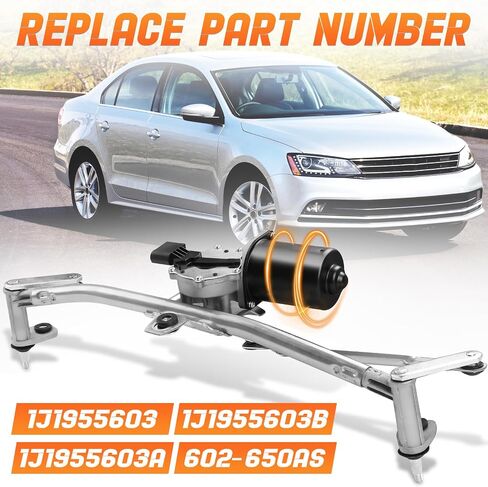 602-650AS Front Windshield Wiper Motor and Linkage Assembly Compatible with Volkswagen Clasico 2011-2015;Golf 1999-2010; Jetta 1999-2005 in Saudi Arabia
