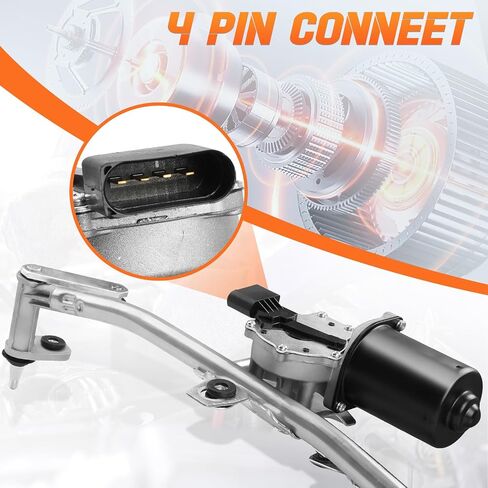 602-650AS Front Windshield Wiper Motor and Linkage Assembly Compatible with Volkswagen Clasico 2011-2015;Golf 1999-2010; Jetta 1999-2005 in Saudi Arabia