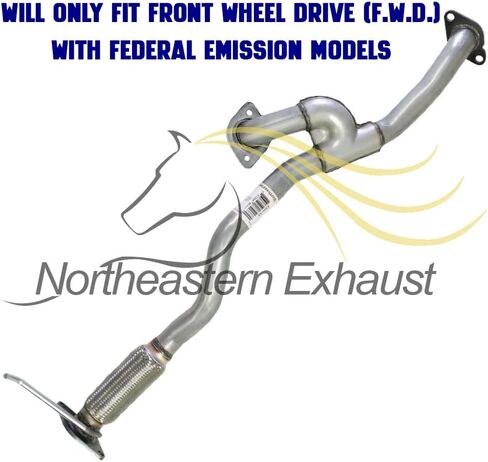 Northeastern Exhaust Stainless Steel | Exhaust Flex Y pipe compatible: 2008-2012 Flex Taurus 2008-2009 Mercury Sable 3.5L | Includes Gaskets, Hanger, Bolts and Nuts in Saudi Arabia