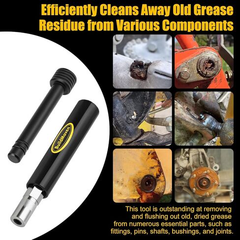 أداة تنظيف تركيب الشحوم -منظف zerk ، أداة تنظيف مناسبة Zerk ، قم بإزالة الشحوم المجففة القديمة من التجهيزات ، الدبابيس ، المهاوي ، البطانات ، والمفاصل （Red） in Kuwait