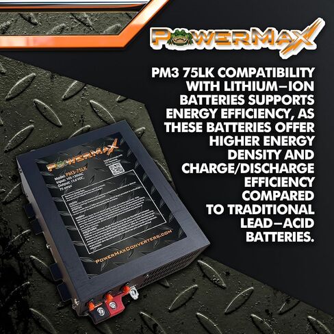 PowerMax 60Amp 12Vdc Charger Led Lighting Internal Fan with Reverse Polarity Protection and Built-in 3 Stage Charging in Kuwait