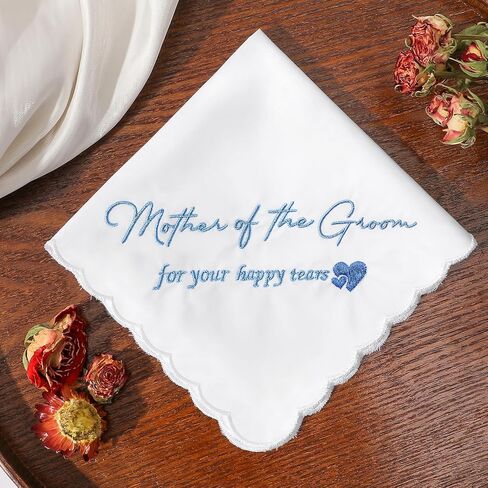 Wedding Handkerchiefs Something Blue for Bride Gift for Mother of Bride Handkerchief Keepsake Bridal Happy Tears Hankies in Saudi Arabia