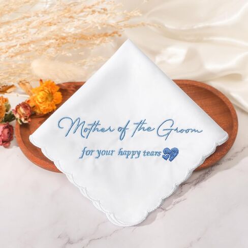 Wedding Handkerchiefs Something Blue for Bride Gift for Mother of Bride Handkerchief Keepsake Bridal Happy Tears Hankies in Saudi Arabia