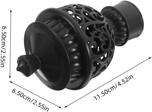 AmoSfun 12 PCS Curtain Rod Caps Hollow Window Curtain Rod Decorative Finials سهلة في التثبيت يناسب القطر 28 ملم in Saudi Arabia