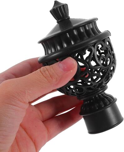 AmoSfun 12 PCS Curtain Rod Caps Hollow Window Curtain Rod Decorative Finials سهلة في التثبيت يناسب القطر 28 ملم in Saudi Arabia