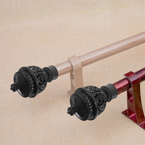 AmoSfun 12 PCS Curtain Rod Caps Hollow Window Curtain Rod Decorative Finials سهلة في التثبيت يناسب القطر 28 ملم in Saudi Arabia
