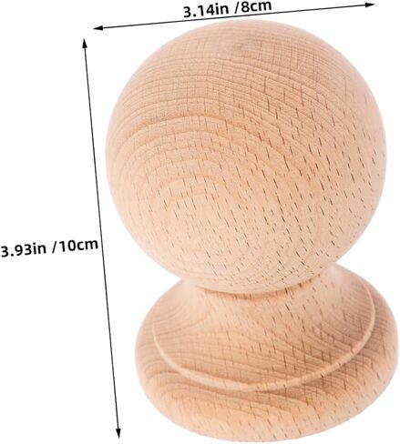 Wooden Finial Decor Solid Hardwood Finials for DIY Crafts Vintage Roman Style Topper for Curtain Rods Bed Posts Balusters in Saudi Arabia
