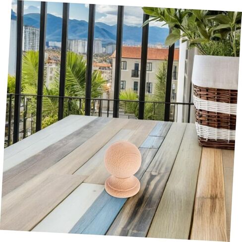 Wooden Finial Decor Solid Hardwood Finials for DIY Crafts Vintage Roman Style Topper for Curtain Rods Bed Posts Balusters in Saudi Arabia