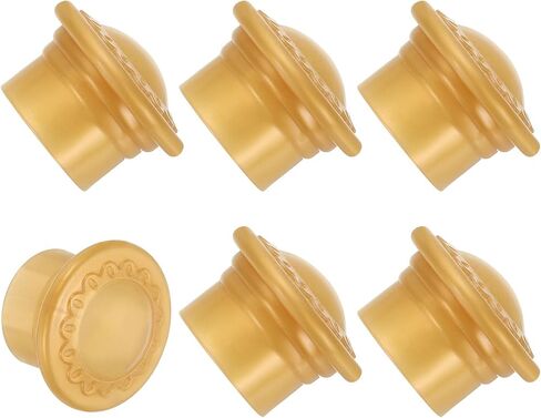 uxcell Curtain Rod Ends, 6Pcs Plastic Drapery Rail Pole Head Cap Modern Window Curtain Rail Finial Fits Dia. 26-28mm Rods Pole End Plug Cap for Home Office Decorative Curtain, White in Saudi Arabia