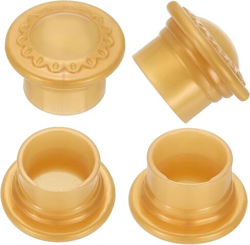 uxcell Curtain Rod Ends, 6Pcs Plastic Drapery Rail Pole Head Cap Modern Window Curtain Rail Finial Fits Dia. 26-28mm Rods Pole End Plug Cap for Home Office Decorative Curtain, White in Saudi Arabia