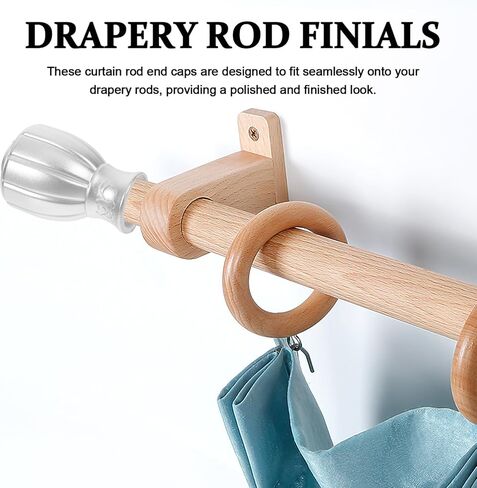 JOJOFUNY 6PCS BAY WINDOW CARTINE CARTING CAPS CAPS ROD ROD COVER in Kuwait