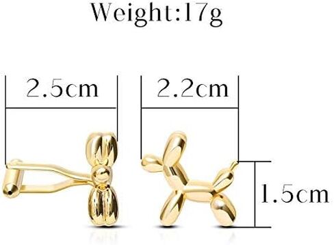 Wholesale Balloon Dog Cufflinks Nail Cufflinks French Shirt (Gold) (Gold B) in Saudi Arabia