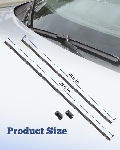 2PCS الأمامية الزجاج الأمامي شفرات إعادة ملء المطاط ملائم لفولفو S60 V60 B5 T5 T8 2019-2025 استبدال 31693569 in Kuwait