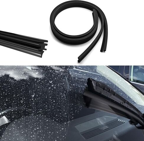 4PCS Wiper Blade Refill, Wiper Blade Replacement Rubber, 26" Windshield Wiper Blade Inserts, Universal Adjustable Size Windshield Wiper Refill Car Accessories Fit for Most Vehicles in Saudi Arabia