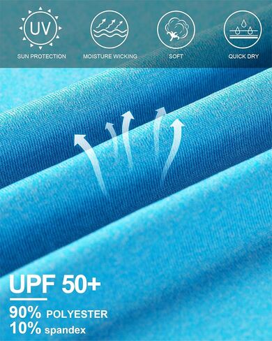 Men’s Sun Protection Shirts, UPF 50+ Long Sleeve Rash Guard,Outdoor Swim Shirt Quick Dry Lightweight for Hiking Running in Saudi Arabia