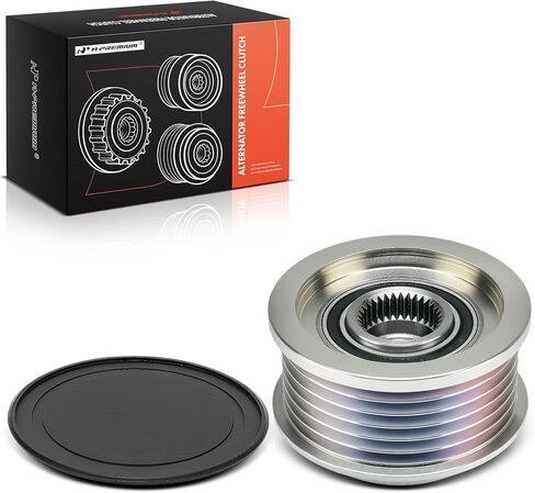 A-Premium Alternator Freewheel Clutch Pulley Compatible with SSANGYONG ACTYON 2005-2018, KORANDO 2010-2018, REXTON 2012-2018, 2.0L, 6 Grooves Clockwise in Saudi Arabia