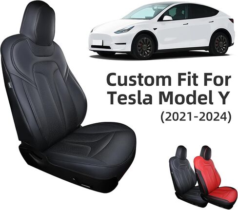 أغطية مقعد مخصصة من طراز Y لعام 2025 2026 Tesla Model Y Juniper تغطية كاملة مقعد مقعد مريح من الجلد مريح مجموعة كاملة (أبيض) in Kuwait