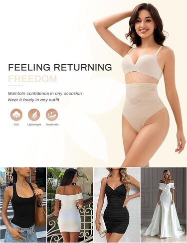 JulyGirl Thong Shapewear Tummy Control for Women Compression Underwear Women Tummy Control Thongs in Saudi Arabia