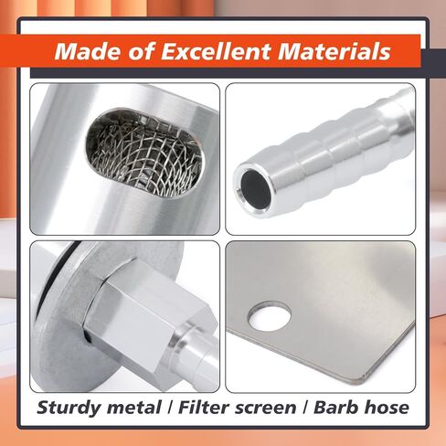 19-174 Fuel Tank Vent Roll Over Valve with Bracket Kit Compatible with Holley Sniper EFI Upgrade Remote Mount Rollover 5/16 Hose Barb with O-Ring, Silver Aluminum Stainless Steel in Saudi Arabia