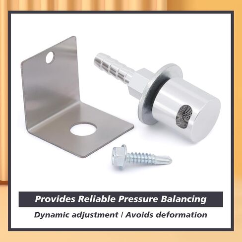 19-174 Fuel Tank Vent Roll Over Valve with Bracket Kit Compatible with Holley Sniper EFI Upgrade Remote Mount Rollover 5/16 Hose Barb with O-Ring, Silver Aluminum Stainless Steel in Saudi Arabia