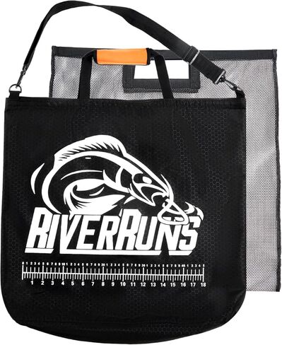 حقيبة وزن الأسماك شديدة التحمل مع بطانة شبكية قابلة للفصل، حقيبة سمك مقاومة للتسرب والتمزق مقاس 23.6 × 22.4 بوصة مع مقياس قياس وحزام كتف قابل للفصل in Kuwait