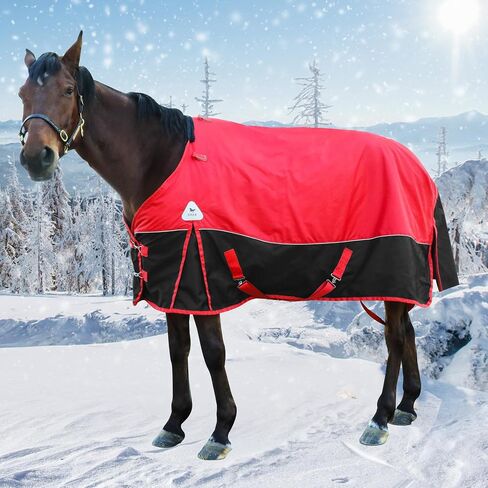 Horse Care Blanket Winter 1800D Premium Turnout Horse Blanket,Medium Weight Waterproof Blanket with Turnout Neck Cover Detachable (US78 in(EU 145 cm)) in Saudi Arabia