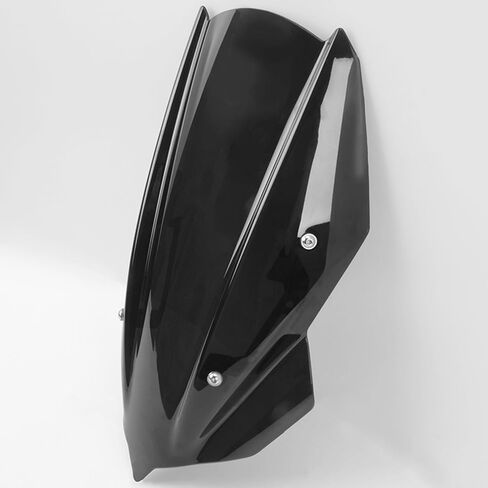 Motorcycle Windshield Deflector with Bracket Double Bubble Windscreen Fit for Z400 Z 400 2019 2020 2021 2022 2023 2024 Wind Shield Screen Visor Flyscreen, Black in Saudi Arabia