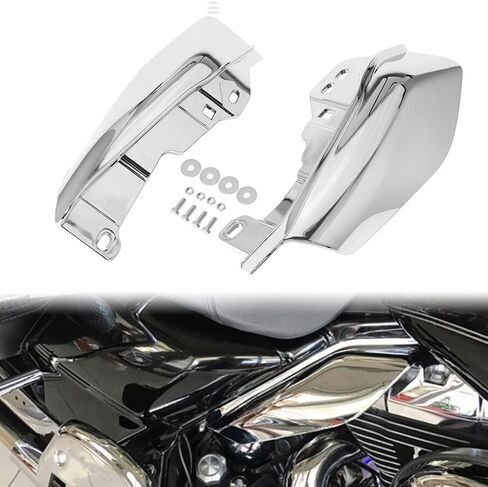 Mid Frame Air Deflectors Heat Shields Deflector 2009-2024 Compatible for Harley Davidson Touring Street Glide Road Glide Electra Glide Road King Ultra Limited Tri Glide CVO (Chrome) in Saudi Arabia