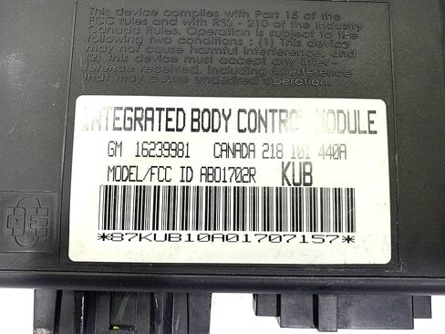 وحدة التحكم في الجسم BCM لـ 97-02 شيفروليه كامارو بونتياك فايربيرد F-Body KUB 16239981 إعادة بناء المكونات والتشغيل in Kuwait