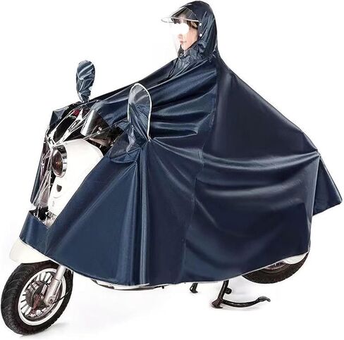 Cycling Raincoat,Oxford Hooded Rain Poncho for Bike,Ebike,Motorcycle, Mobility Scooter,Unisex Windproof Rain Cape(4X-Large) in Saudi Arabia