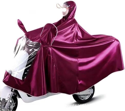 Waterproof Cycling Raincoat,Oxford Hooded Rain Poncho for Bike,Ebike,Motorcycle, Mobility Scooter,Unisex Windproof Rain Cape(5X-Large) in Saudi Arabia