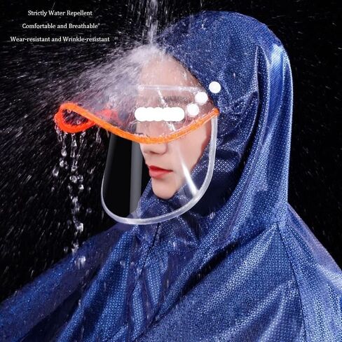 Waterproof Cycling Raincoat,Oxford Hooded Rain Poncho for Bike,Ebike,Motorcycle, Mobility Scooter,Unisex Windproof Rain Cape(5X-Large) in Saudi Arabia
