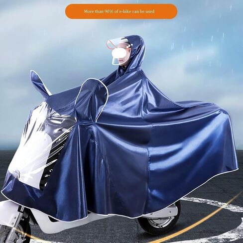 Waterproof Cycling Raincoat,Oxford Hooded Rain Poncho for Bike,Ebike,Motorcycle, Mobility Scooter,Unisex Windproof Rain Cape(5X-Large) in Saudi Arabia