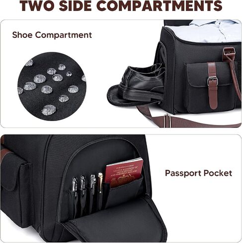 Carry On Darment Bag for Travel ، أكياس داكت قابلة للتحويل للرجال للرجال - 2 في 1 حقيبة سفر معلقة بأكياس السفر مع مقصورة الأحذية in Kuwait