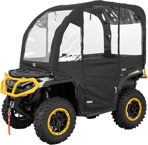 Kemimoto Extra Large ATV CAB العلبة 3-في 1 قابلة للتعديل في جميع الأحوال الجوية ATV ATV Cover مع رؤية كاملة تتوافق مع Polaris Can-Am Kawasaki Arctic Cat Cfmoto in Kuwait