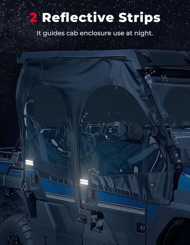 KEMIMOTO Soft Upper Doors Compatible with Kawasaki Mule Pro FXT/DXT 2015-2025, Waterproof Tear-Resistant PVC Oxford Fabric with Rollable Side Windows Cab Enclosure Upper Window in Saudi Arabia