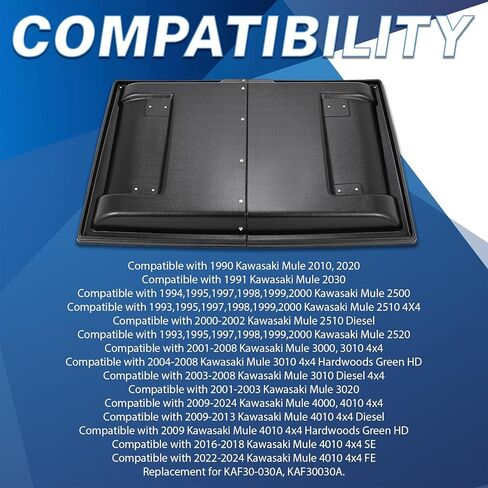 KUAFU Hard Roof Top Compatible with 1990-2025 Kawasaki Mule 2010 2020 2030 2500 2510 2520 3000 3010 3020 4000 4010 Diesel 4x4 FE SE Replacement for KAF30-030A Top Roof Plastic Black in Saudi Arabia